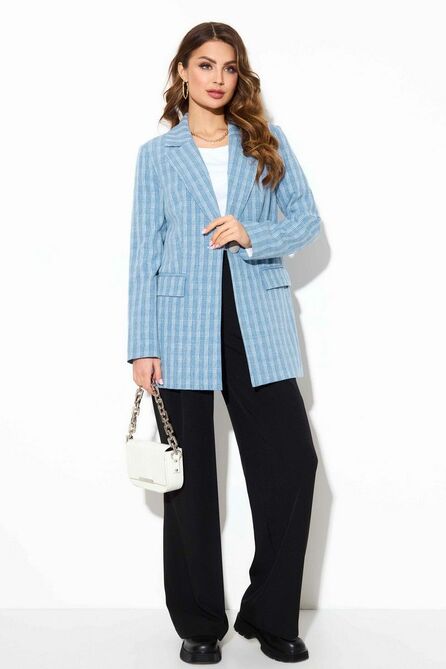 Костюм брючный TEZA 3892 голубой_черный