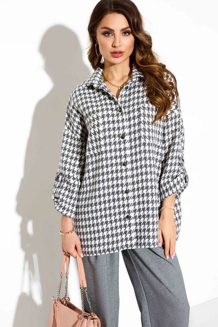 Костюм с блузкой TEZA 3897 серый