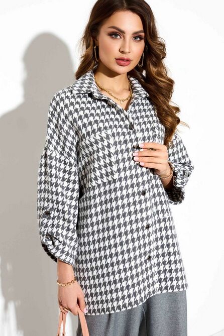 Рубашка TEZA 3898 серый