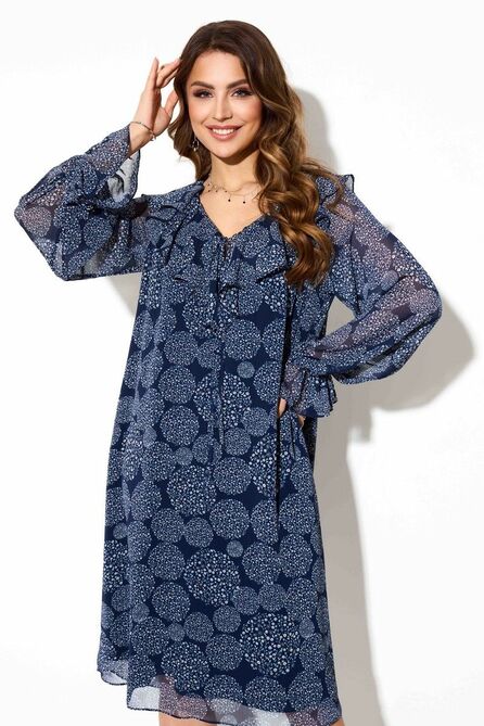 Повседневное платье TEZA 3910 синий