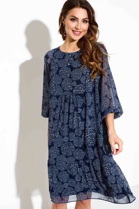 Повседневное платье TEZA 3915 синий Повседневное платье TEZA 3915 синий