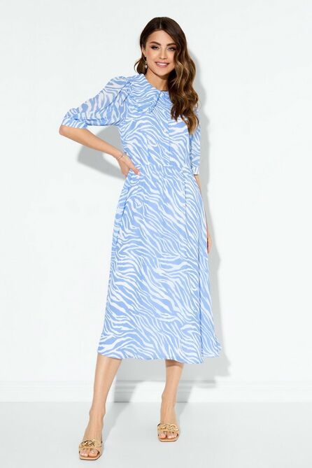 Повседневное платье TEZA 3931 голубой