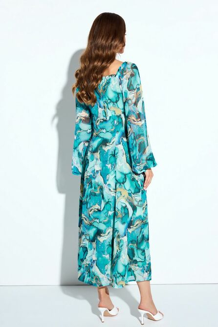 Повседневное платье TEZA 3889 голубой