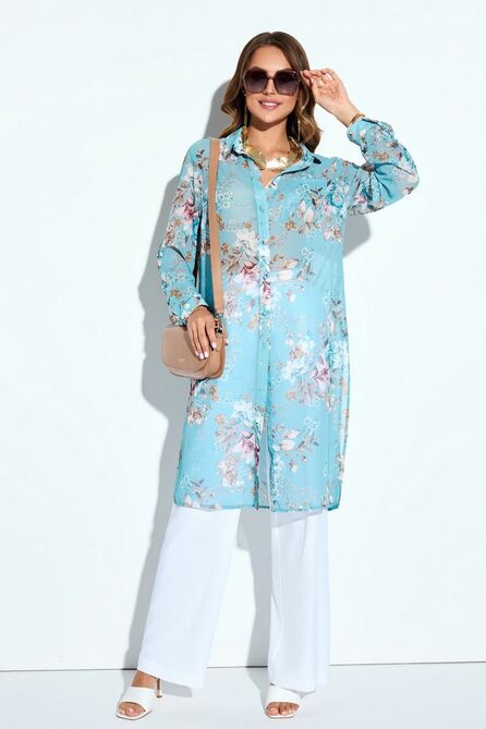 Брюки, Блуза TEZA 4135 голубой_белый