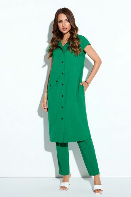 Костюм брючный TEZA 4157 зеленый