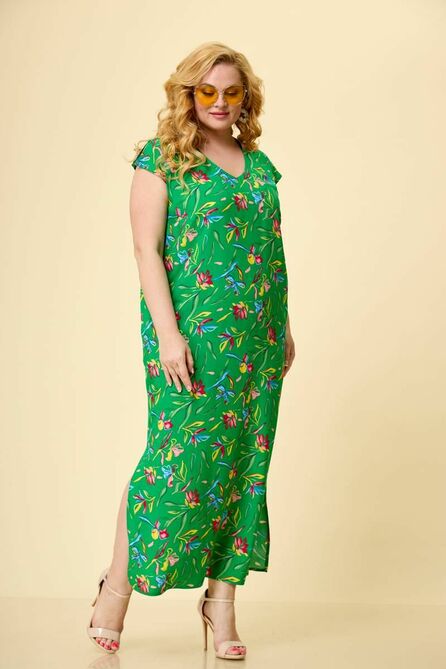 Повседневное платье TricoTex Style М1721 зеленый