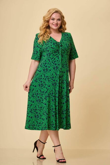Повседневное платье TricoTex Style М04-19 зелень