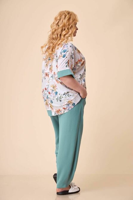 Брюки, Блуза TricoTex Style Л1915 васаби