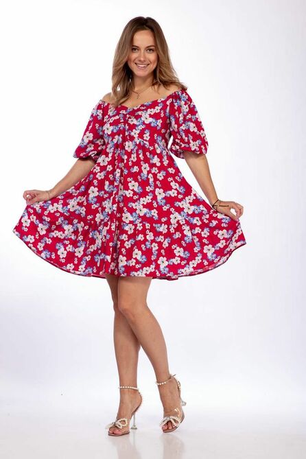 Повседневное платье TricoTex Style Л2213 красный