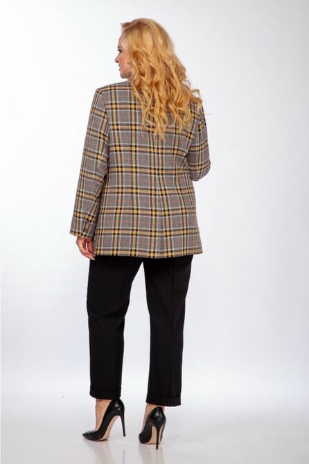 Брюки, Блуза, Жакет TricoTex Style М2721 серый-желтый