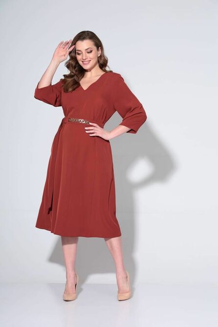 Повседневное платье TVIN 4026 терракот