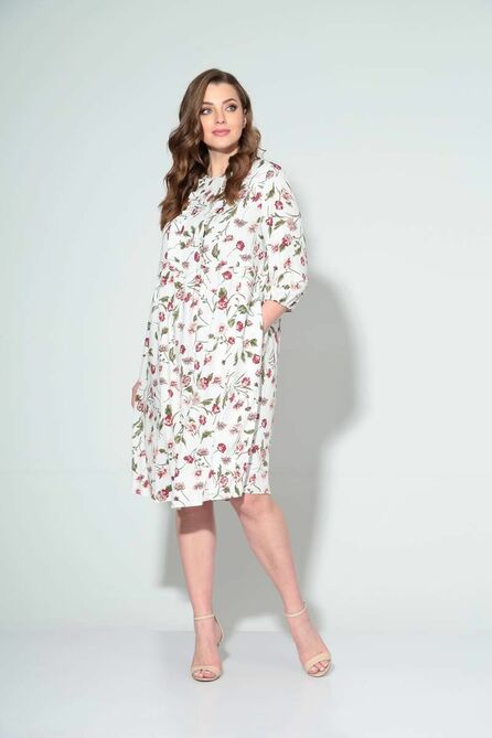 Повседневное платье TVIN 4028 молоко