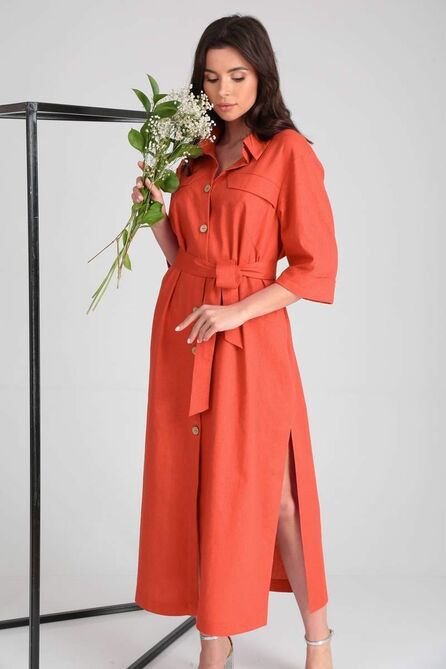 Повседневное платье TVIN 4042 терракот