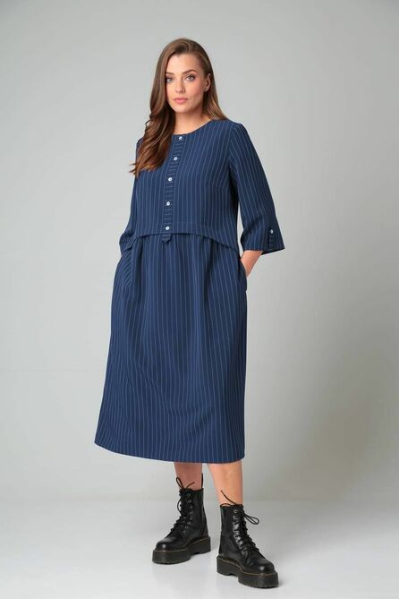 Повседневное платье TVIN 5295 синий