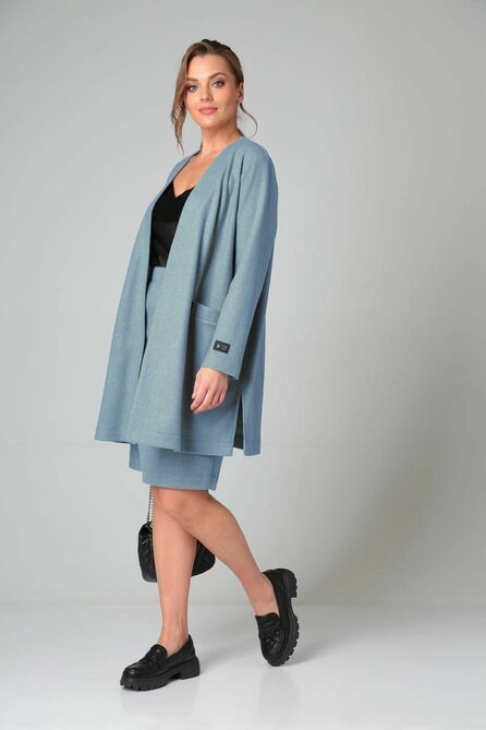 Кардиган, Юбка TVIN 4062 голубой