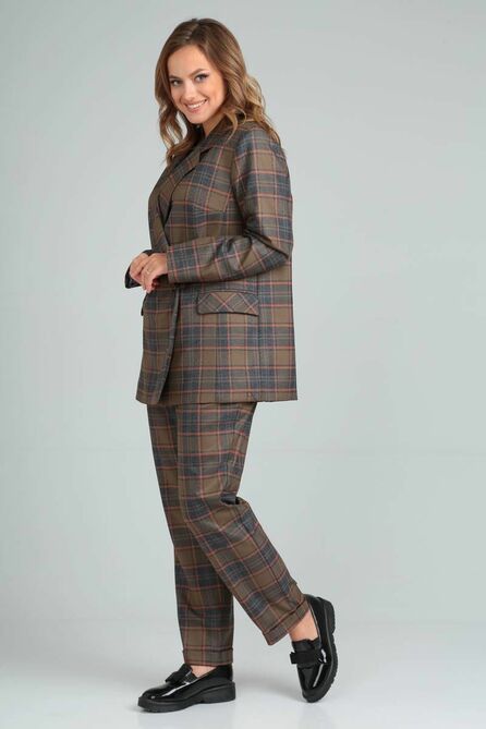 Костюм брючный TVIN 4063 клетка