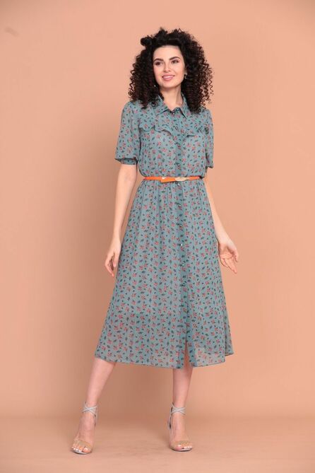 Повседневное платье Твой имидж 1395 бирюза