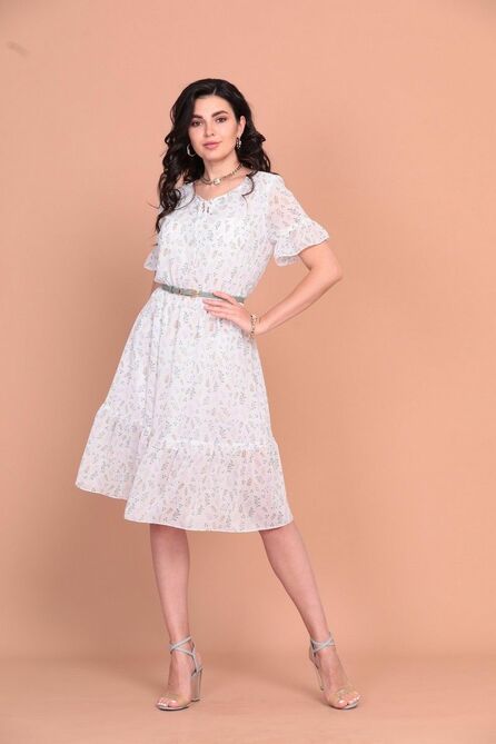 Повседневное платье Твой имидж 1254 белый