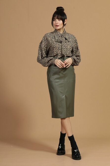 Костюм с блузкой Твой имидж 1477/1 хаки