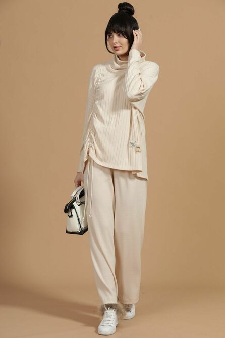 Костюм брючный Твой имидж 1496 молочный