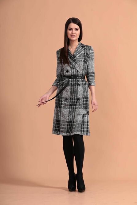 Офисное платье Твой имидж 1283 серый