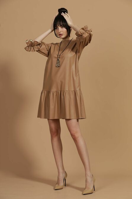 Повседневное платье Твой имидж 1473 бежевое