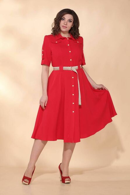 Повседневное платье Vilena 642 красный
