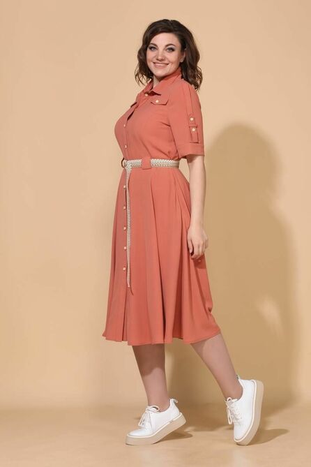 Повседневное платье Vilena 642 красная_глина