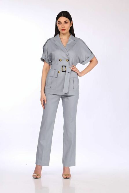 Костюм брючный Vilena 802 серый