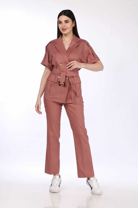 Костюм брючный Vilena 802 индийский_красный Костюм брючный Vilena 802 индийский_красный