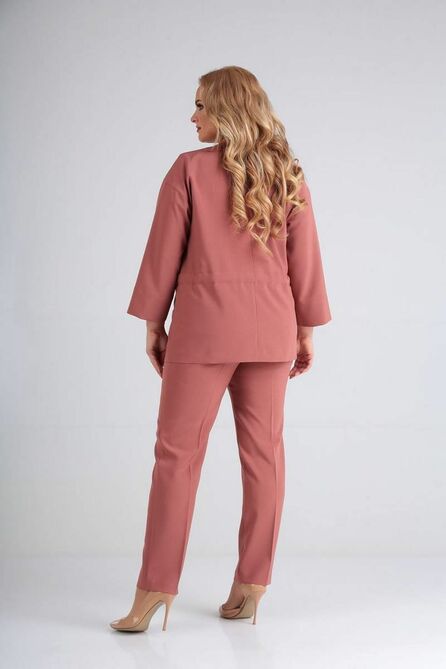 Брюки, Блуза, Жакет Vilena 847 индийский_красный