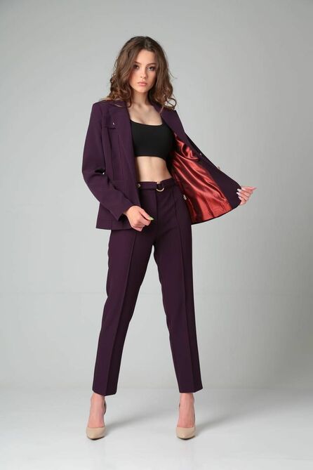 Костюм брючный Vilena 824 винный