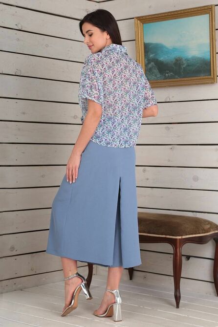 Юбка Viola Style 7058 серо-голубой