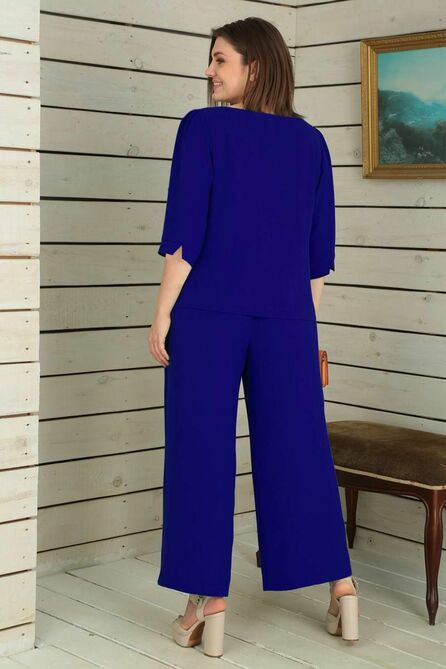 Брюки, Блуза Viola Style 20602 синий Брюки, Блуза Viola Style 20602 синий