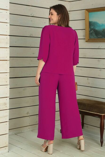 Брюки, Блуза Viola Style 20602 фуксия