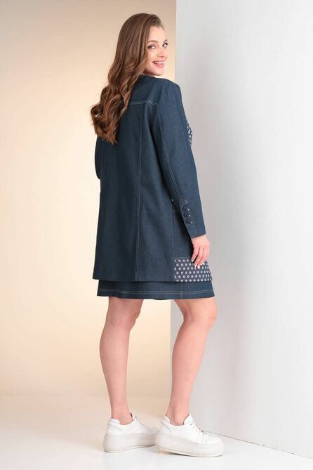 Юбочный костюм Viola Style 2687 синий