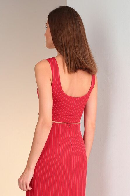 Топ Viola Style 1129 красный_полоска Топ Viola Style 1129 красный_полоска