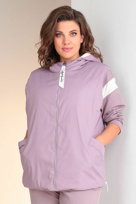 Жилет Viola Style 6054 белый_-_фиолетовый