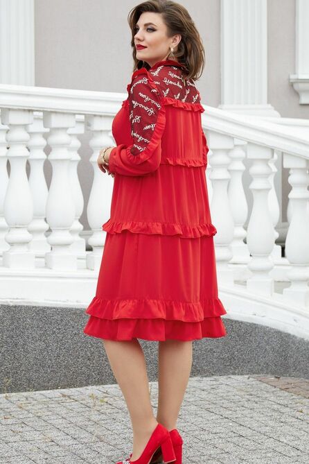Повседневное платье Vittoria Queen 14713 красный
