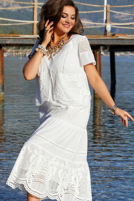 Вечернее платье Vittoria Queen 16213 белый