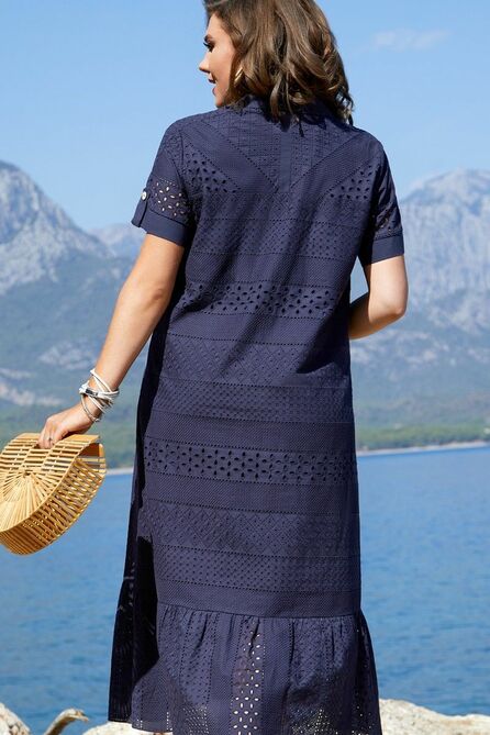 Вечернее платье Vittoria Queen 15073 темно_синий