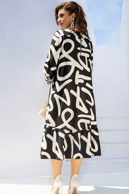 Повседневное платье Vittoria Queen 16633 принт_буквы