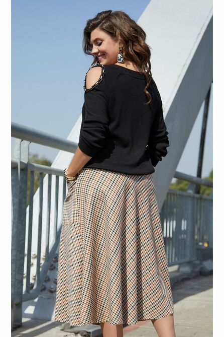 Юбка, Джемпер Vittoria Queen 15753/5 черный_диз-гусиная_лапка