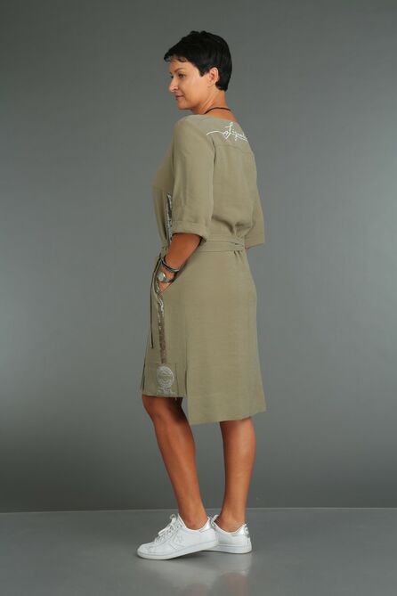 Повседневное платье ZigzagStyle 270 хаки