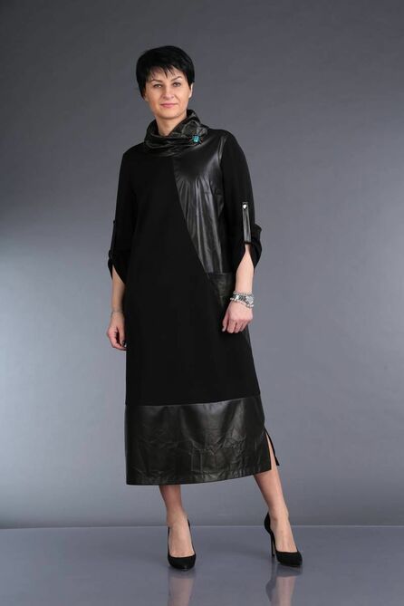 Повседневное платье ZigzagStyle 373 черный