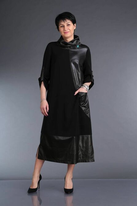 Повседневное платье ZigzagStyle 373 черный