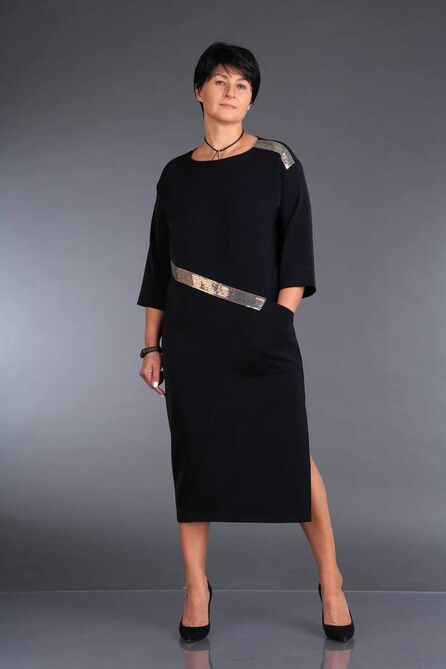 Вечернее платье ZigzagStyle 357.1 черный/пайетки