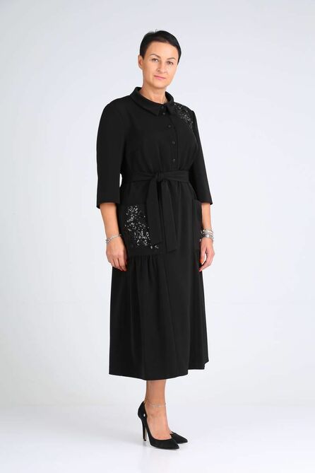 Повседневное платье ZigzagStyle 406 черный